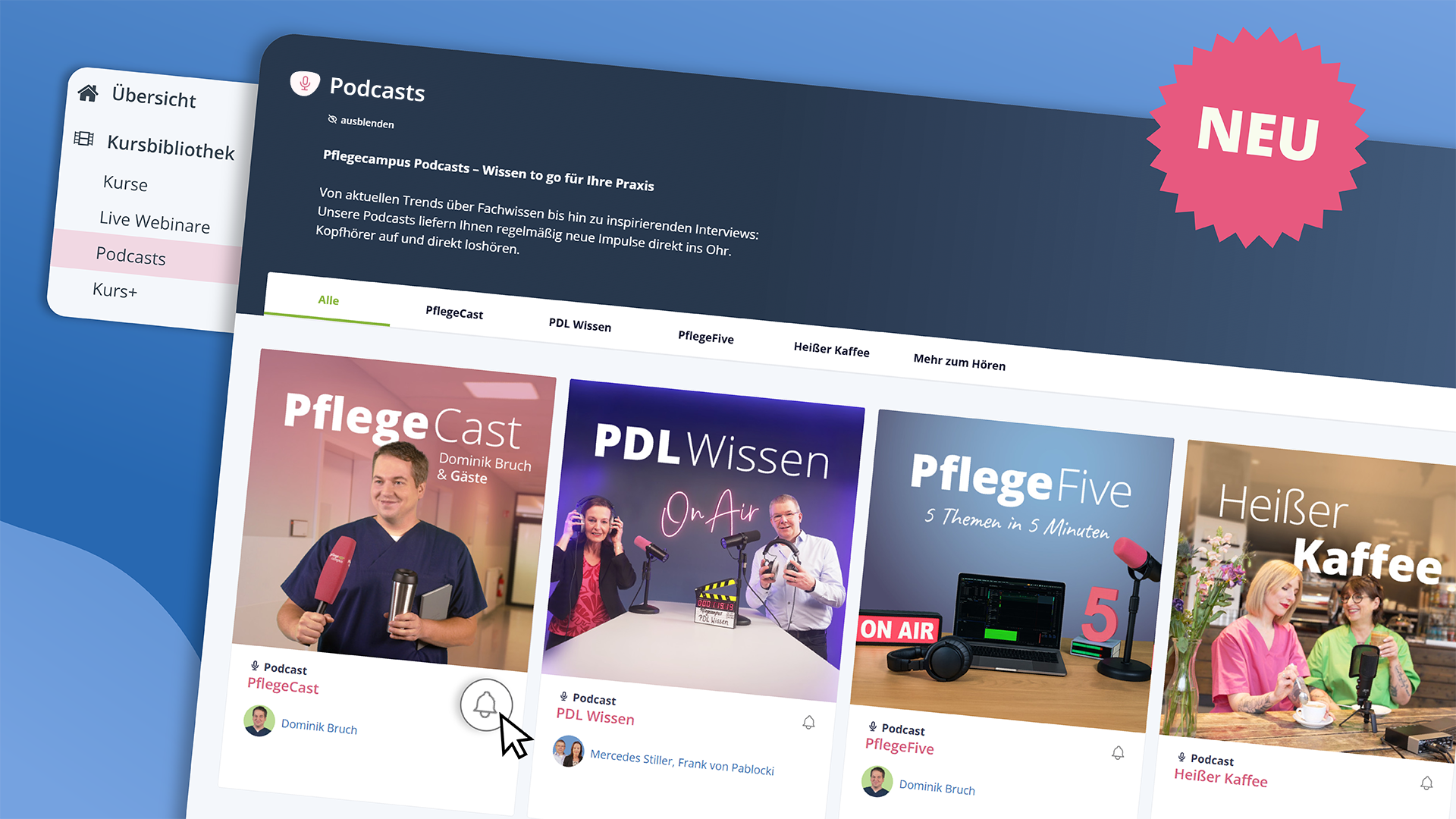 🚀Play drücken, reinhören, informieren – die neue Heimat unserer Podcasts