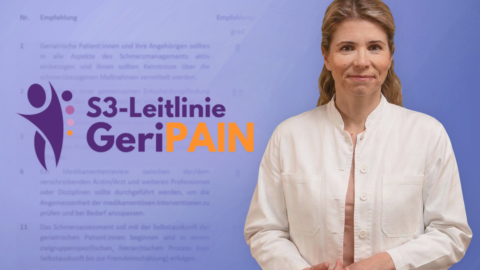 Vorschaubild zum Kurs: GeriPAIN - die neue Leitlinie für die Geriatrie