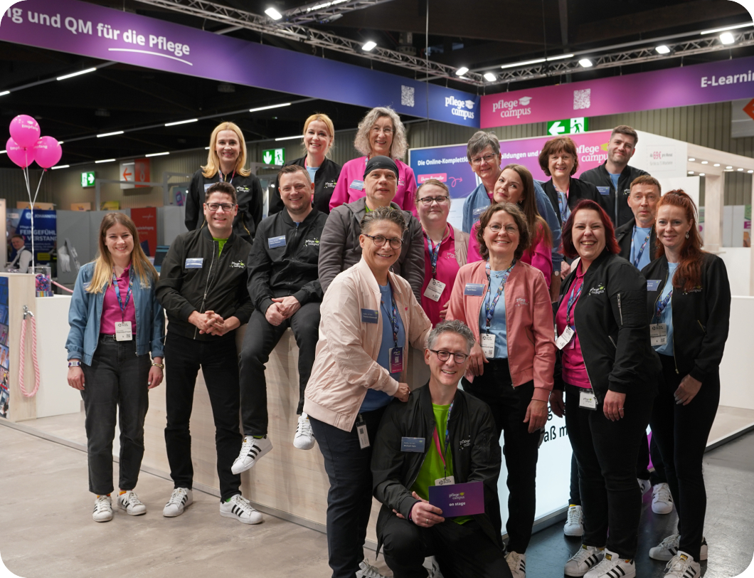 Pflegecampus-Team auf der Messe